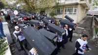 تظاهرات مردم ترکیه مقابل سفارت ایران در آنکارا