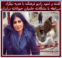 گفتگو با هدیه نیکزاد در رابطه با مشکلات حاميان حیوانات در ایران